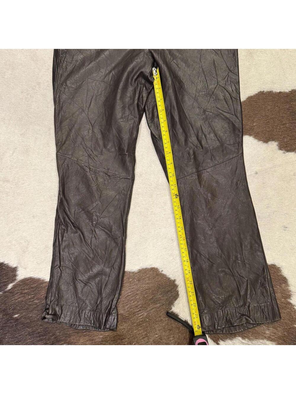 Vintage Lord & Taylor Leather Pants - 30" Waist (Approx Size M) - Picture 4 of 5